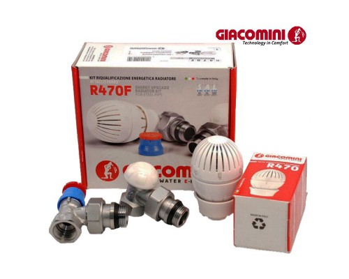 Giacomini R470FX003 Термостатический угловой комплект для подключения радиаторов отопления